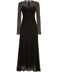 Dolce & Gabbana - Strass-embellished A-line Maxi Dress - Lyst