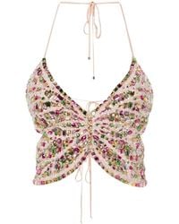 Blumarine - Embroidered Butterfly Top - Lyst