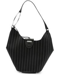 Dondup - Pinstripe-Pattern Ring-Handle Tote Bag - Lyst
