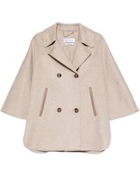 Max Mara - Aospite Double-Breasted Cape-Style Jacket - Lyst