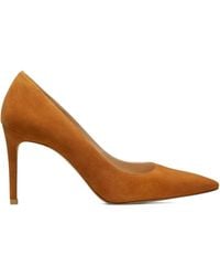 Stuart Weitzman - 85Mm Power Suede Pointed-Toe Pumps - Lyst