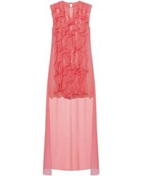 Alberta Ferretti - Ruffle-Detail Silk Blouse - Lyst