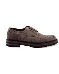 Green George - Suede Brogue Derby Shoes - Lyst