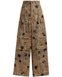 Essentiel Antwerp - Floral-Print Cargo Pants - Lyst