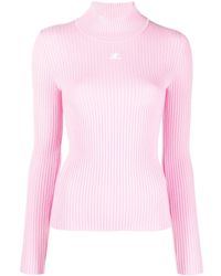 Courreges - Sweater With Embroidery - Lyst