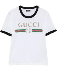 Gucci - Cotton Jersey T-Shirt With Print - Lyst