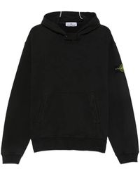 Stone Island - Logo-Patch Pouch-Pocket Hoodie - Lyst