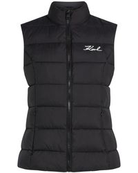 Karl Lagerfeld - Wattierte Signature Weste - Lyst