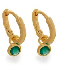 Monica Vinader - Mini Onyx Huggie Earrings - Lyst