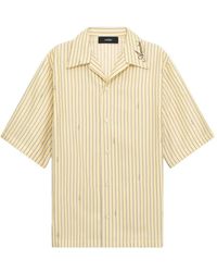 Amiri - Script Striped Bowling Shirt - Lyst