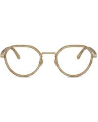 Giorgio Armani - Round-Frame Tortoiseshell Glasses - Lyst