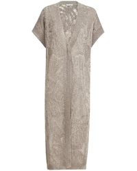 Brunello Cucinelli - Dazzling Water Lillies Sequin-Embellished Cardigan - Lyst