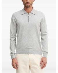 Benetton - Half-Zip Long-Sleeve Polo Shirt - Lyst