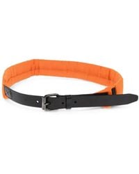 DSquared² - Logo-Print Leather-Trim Belt - Lyst