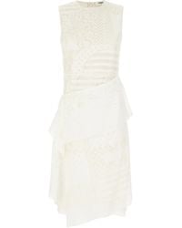 Fendi - Abito Midi Con Inserti - Lyst