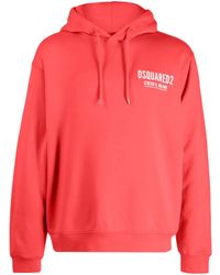 DSquared² - Logo-Print Cotton Hoodie - Lyst
