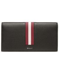 Bally - Stripe-Trim Leather Wallet - Lyst