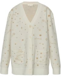 LoveShackFancy - Star-Embellished Patch-Pocket Cardigan - Lyst