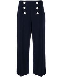 Moschino - Double Breasted Cropped Trousers - Lyst