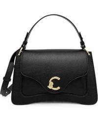 Coccinelle - C-Me Logo-Plaque Pebbled-Leather Shoulder Bag - Lyst