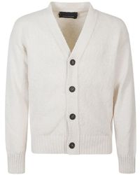 Tagliatore - Button-Up V-Neck Cardigan - Lyst