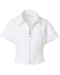 Akris Punto - Frayed-Detail Short-Sleeve Jacket - Lyst