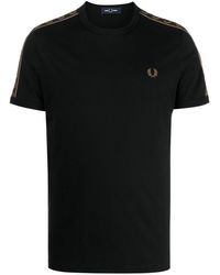 Fred Perry - Logo-tape Cotton T-shirt - Lyst