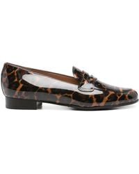 CAREL PARIS - 2100 Leopard-Print Penny Loafers - Lyst