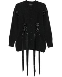 Simone Rocha - Ribbon-Detail Knitted Cardigan - Lyst