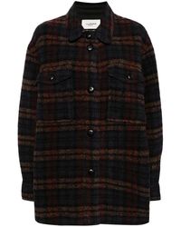 Isabel Marant - Check-Print Blanket Coat - Lyst