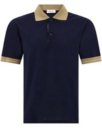 Ferragamo - Contrasting Stripe Short Sleeve Polo Shirt - Lyst