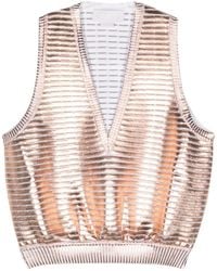 Genny - Top de punto laminado - Lyst