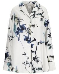 Sportmax - Floral-Print Silk Shirt - Lyst