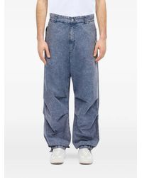 MSGM - Weite Jeans Mit Acid-Wash-Effekt - Lyst