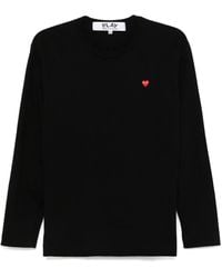 COMME DES GARÇONS PLAY - T-Shirt Mit Herz-Patch - Lyst