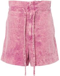 Isabel Marant - Pantalones cortos con cintura paperbag - Lyst