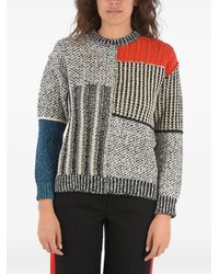 Stella McCartney - Patchwork Crochet-Knit Sweater - Lyst