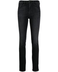 Emporio Armani - Logo-embroidered Skinny Jeans - Lyst