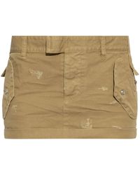 DSquared² - Distressed-Effect Mini Skirt - Lyst