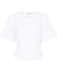 IRO - Gathered-detail Cotton T-shirt - Lyst