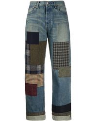 Junya Watanabe Patchwork Boyfriend Jeans - ブルー