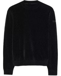 Rrd - Velvet Round-Neck Sweater - Lyst