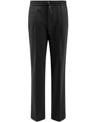 Amaranto - Drawstring Elasticated-Waist Trousers - Lyst
