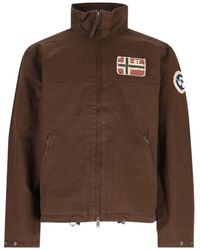 Napapijri - Logo-Patch Zip-Up Jacket - Lyst