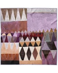 Elizabetta - Dani Geometric-Print Silk Scarf - Lyst