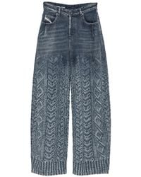 DIESEL - Wide-Leg Denim Jeans - Lyst