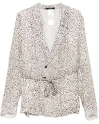 SAPIO - Jack Met Abstracte Print En Ceintuur - Lyst
