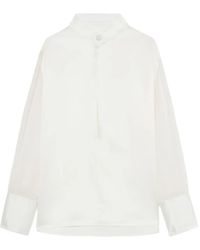 Helmut Lang - Blouse Met Zijden Vlakken - Lyst