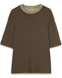 Jil Sander - T-shirt con design a strati - Lyst