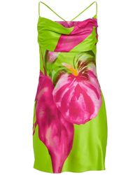 retroféte - Azura Floral-print Silk Minidress - Lyst